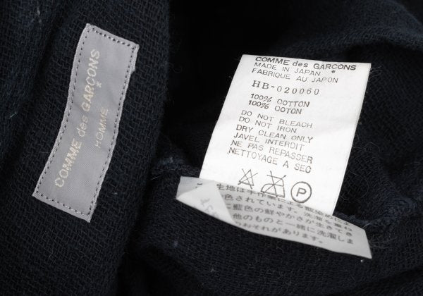 COMME des GARCONS HOMME Cotton Open Collar Shirt Navy Size L