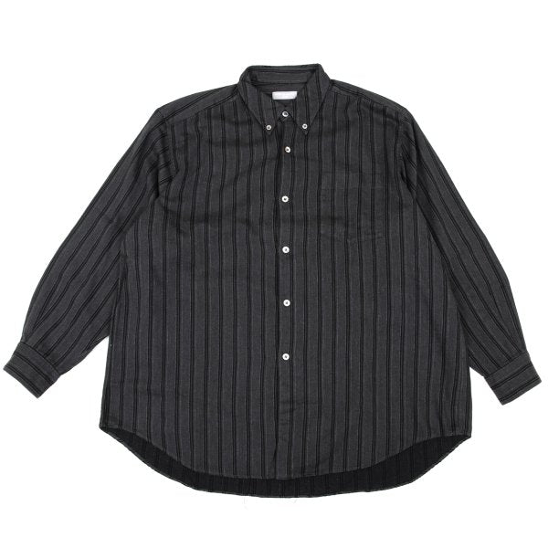 COMME des GARCONS HOMME Cotton Stripe BD Shirt Gray Size L