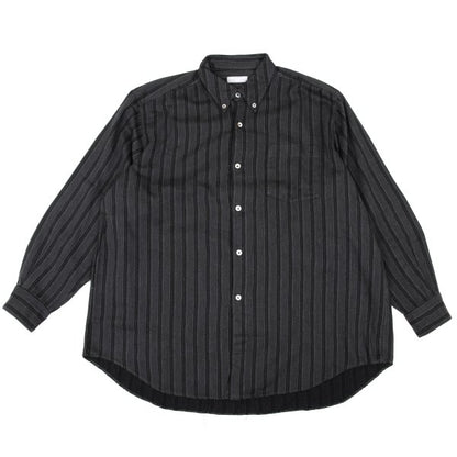 COMME des GARCONS HOMME Cotton Stripe BD Shirt Gray Size L