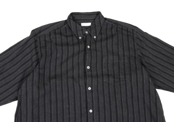 COMME des GARCONS HOMME Cotton Stripe BD Shirt Gray Size L