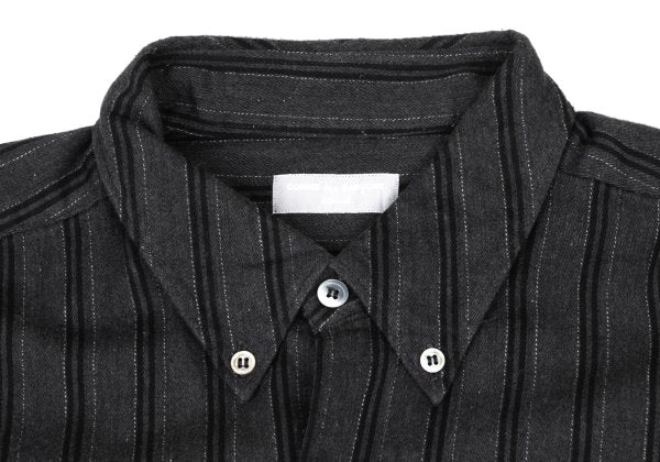 COMME des GARCONS HOMME Cotton Stripe BD Shirt Gray Size L