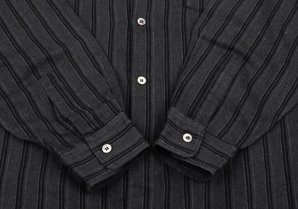 COMME des GARCONS HOMME Cotton Stripe BD Shirt Gray Size L