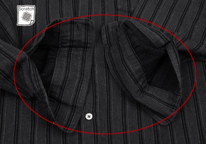COMME des GARCONS HOMME Cotton Stripe BD Shirt Gray Size L