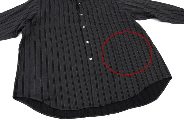 COMME des GARCONS HOMME Cotton Stripe BD Shirt Gray Size L