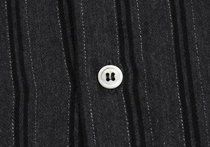 COMME des GARCONS HOMME Cotton Stripe BD Shirt Gray Size L