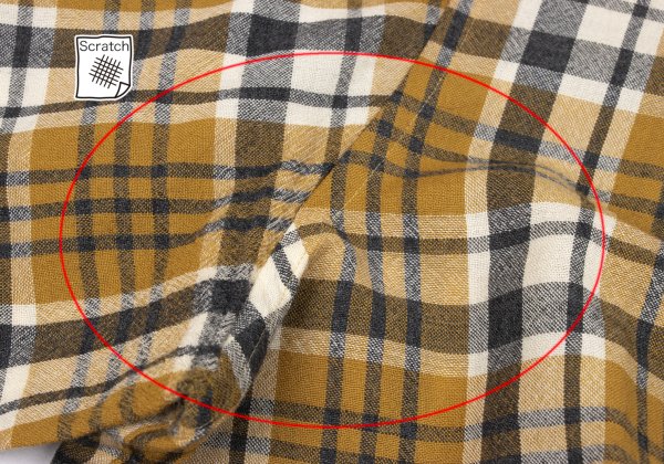 COMME des GARCONS HOMME Wool Check Shirt Yellow Size L