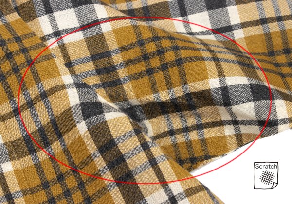 COMME des GARCONS HOMME Wool Check Shirt Yellow Size L