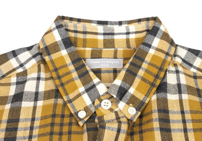 COMME des GARCONS HOMME Wool Check Shirt Yellow Size L