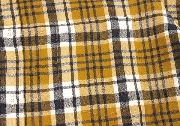 COMME des GARCONS HOMME Wool Check Shirt Yellow Size L