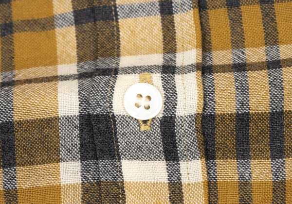 COMME des GARCONS HOMME Wool Check Shirt Yellow Size L