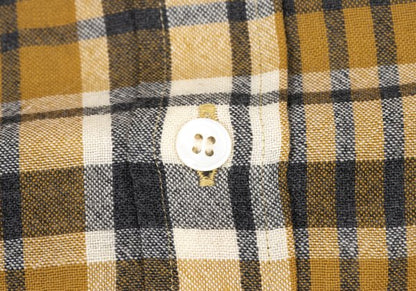 COMME des GARCONS HOMME Wool Check Shirt Yellow Size L