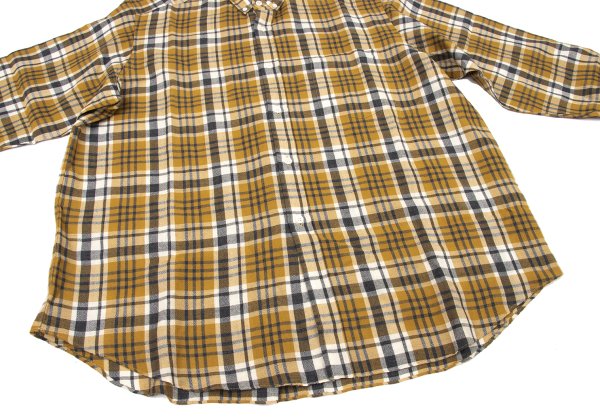 COMME des GARCONS HOMME Wool Check Shirt Yellow Size L