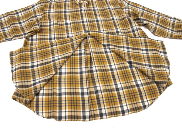 COMME des GARCONS HOMME Wool Check Shirt Yellow Size L