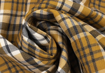 COMME des GARCONS HOMME Wool Check Shirt Yellow Size L