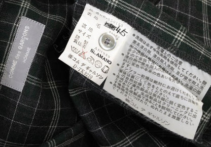 COMME des GARCONS HOMME Wool Check Shirt Gray Size L
