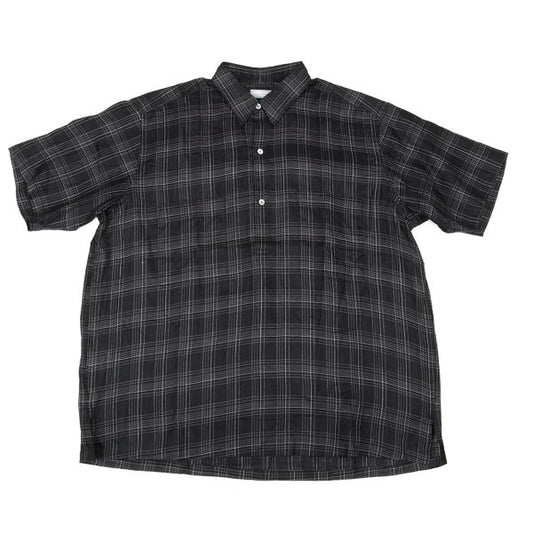 COMME des GARCONS HOMME Linen Check Shirt Charcoal Size L
