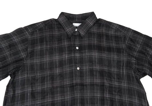 COMME des GARCONS HOMME Linen Check Shirt Charcoal Size L