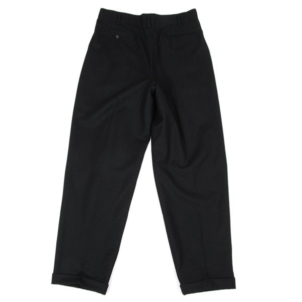 COMME des GARCONS HOMME Wool Two-Tuck Pants Black Size L