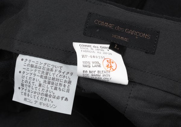 COMME des GARCONS HOMME Wool Two-Tuck Pants Black Size L
