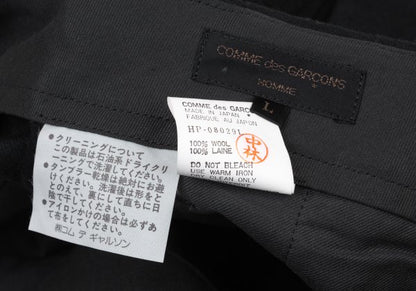 COMME des GARCONS HOMME Wool Two-Tuck Pants Black Size L