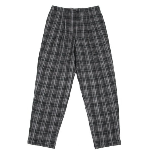 COMME des GARCONS HOMME Linen Check Gray Green Pants Size L