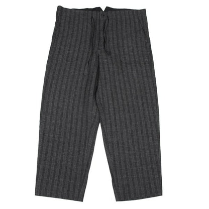 COMME des GARCONS HOMME Linen Stripe Pants Gray Size M