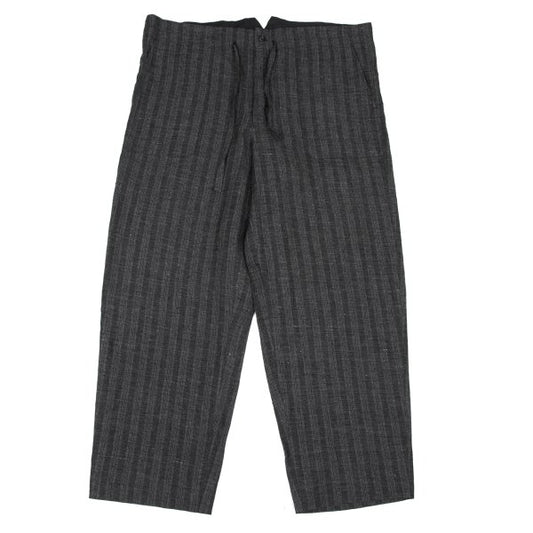 COMME des GARCONS HOMME Linen Stripe Pants Gray Size M