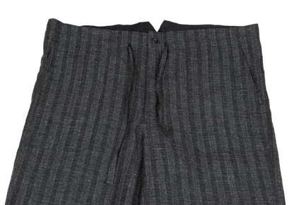 COMME des GARCONS HOMME Linen Stripe Pants Gray Size M