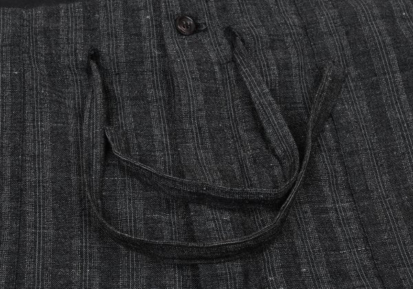 COMME des GARCONS HOMME Linen Stripe Pants Gray Size M