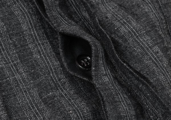 COMME des GARCONS HOMME Linen Stripe Pants Gray Size M