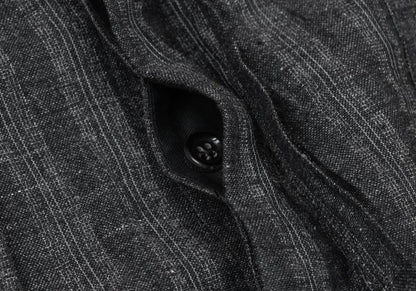 COMME des GARCONS HOMME Linen Stripe Pants Gray Size M