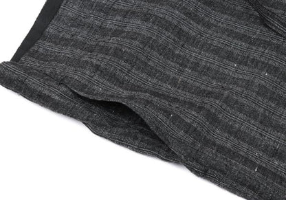 COMME des GARCONS HOMME Linen Stripe Pants Gray Size M