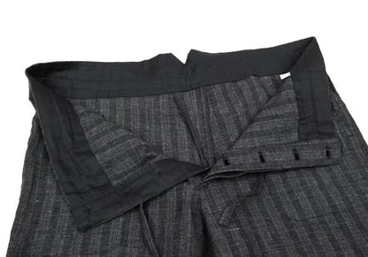 COMME des GARCONS HOMME Linen Stripe Pants Gray Size M