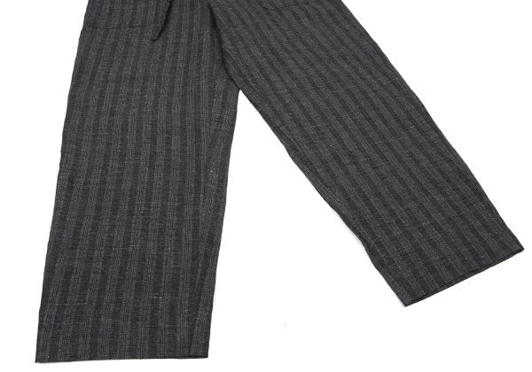 COMME des GARCONS HOMME Linen Stripe Pants Gray Size M