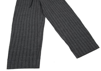 COMME des GARCONS HOMME Linen Stripe Pants Gray Size M