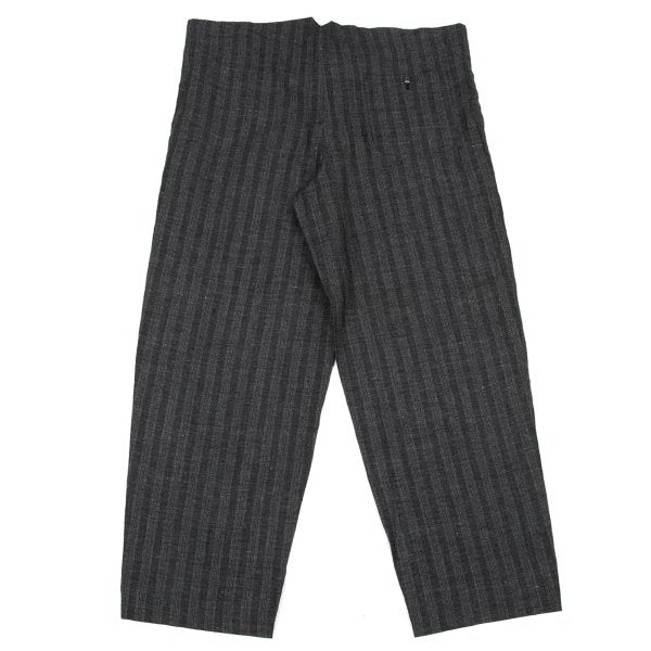 COMME des GARCONS HOMME Linen Stripe Pants Gray Size M