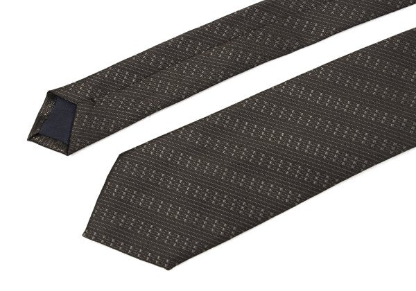 COMME des GARCONS HOMME Khaki Green Regimental Tie