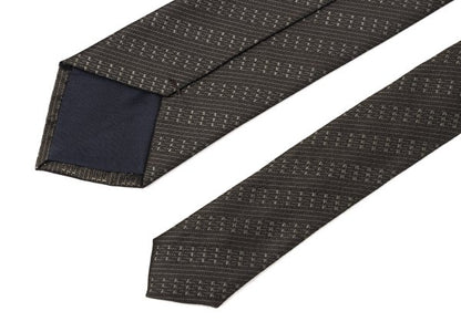 COMME des GARCONS HOMME Khaki Green Regimental Tie