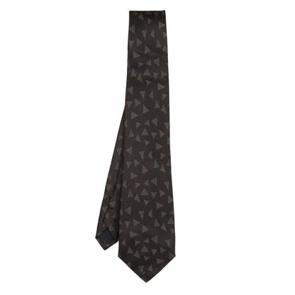 COMME des GARCONS HOMME Geometric Pattern Silk Tie Brown