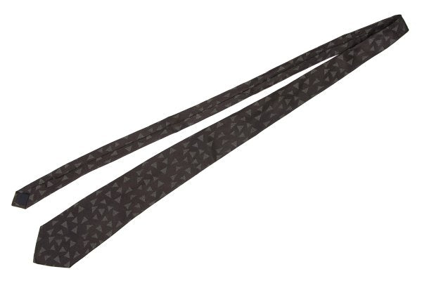 COMME des GARCONS HOMME Geometric Pattern Silk Tie Brown