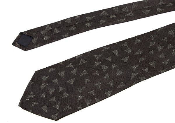 COMME des GARCONS HOMME Geometric Pattern Silk Tie Brown
