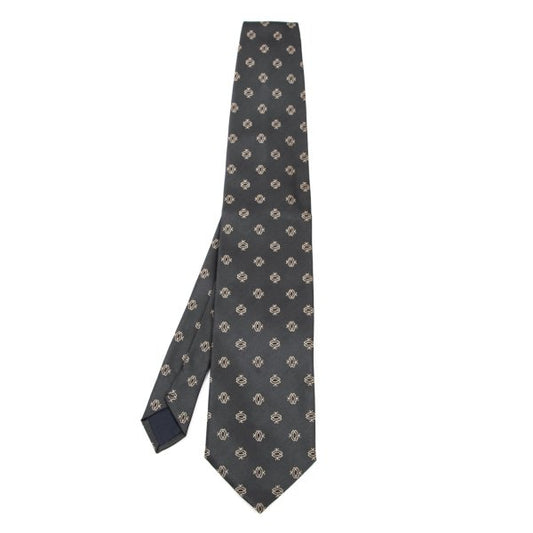 COMME des GARCONS HOMME Gray Small Pattern Silk Tie
