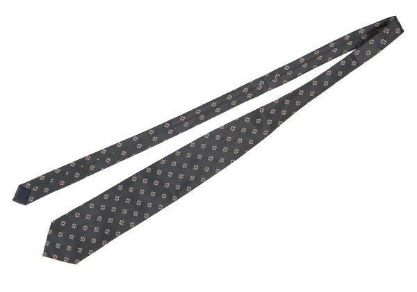 COMME des GARCONS HOMME Gray Small Pattern Silk Tie