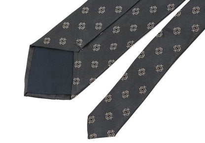 COMME des GARCONS HOMME Gray Small Pattern Silk Tie