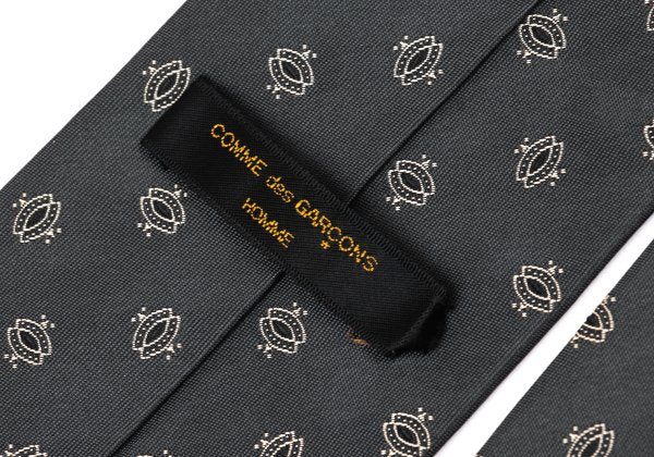 COMME des GARCONS HOMME Gray Small Pattern Silk Tie