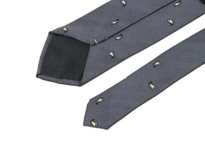 CDG Homme Silk Magatama Pattern Tie Gray