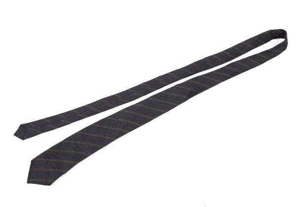 COMME des GARCONS HOMME Navy Wool Blend Regimental Tie