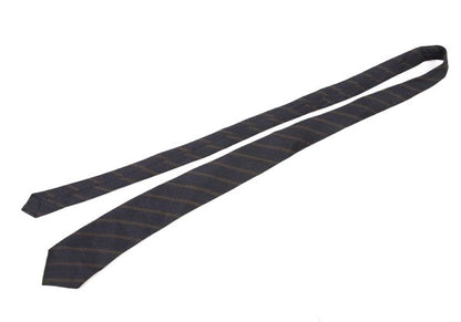 COMME des GARCONS HOMME Navy Wool Blend Regimental Tie