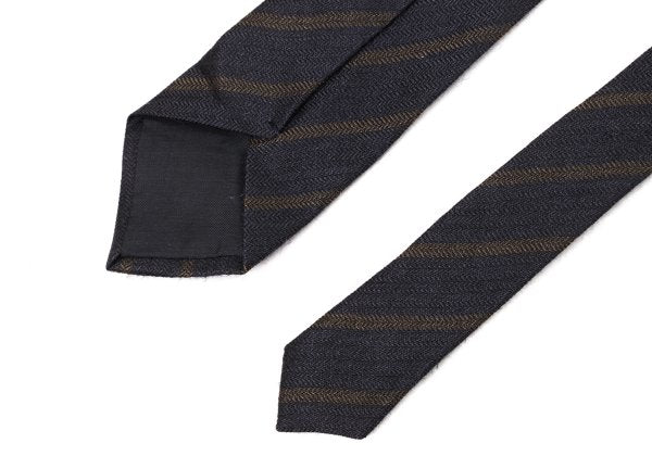 COMME des GARCONS HOMME Navy Wool Blend Regimental Tie