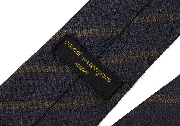 COMME des GARCONS HOMME Navy Wool Blend Regimental Tie